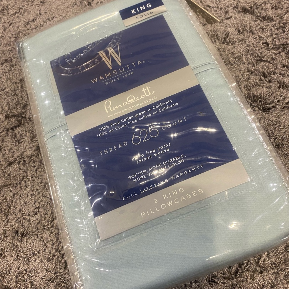 Wamsutta King Pillowcases - Aqua-(Set of 2)